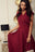 elegancka sukienka afrodyta bordo