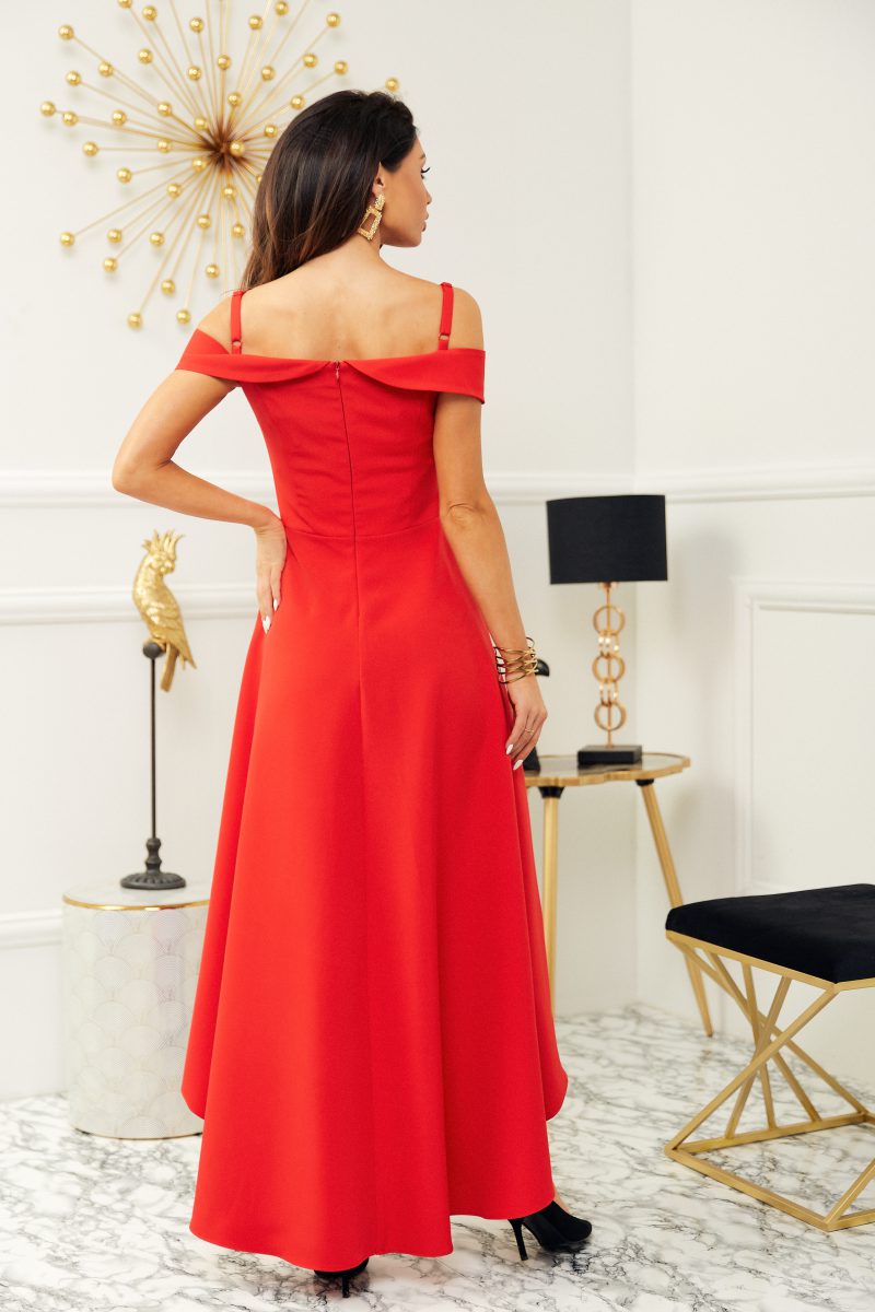 elegancka sukienka Natalie czerwona